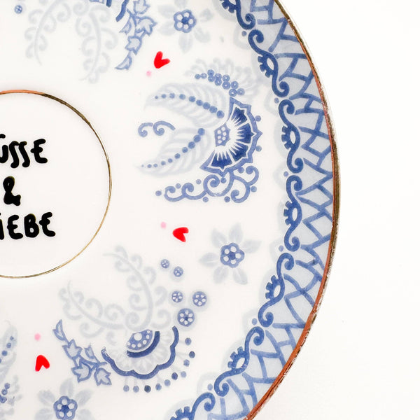 Wandteller "Küsse und Liebe"