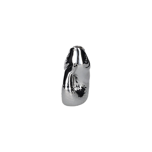 Vase "Fisch" Keramik Silber 13cm