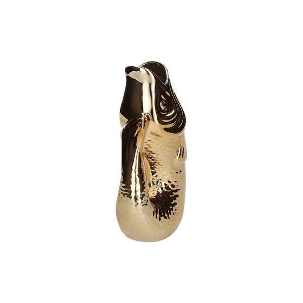Vase "Fisch" Keramik Gold 25cm