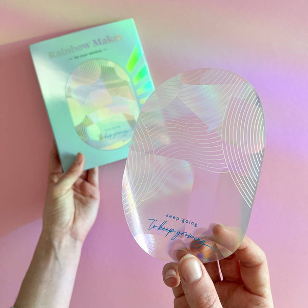 Regenbogen Aufkleber - Keep going to keep growing