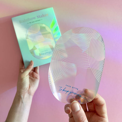 Regenbogen Aufkleber - Keep going to keep growing