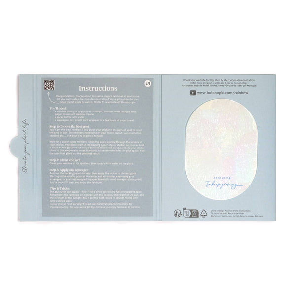 Regenbogen Aufkleber - Keep going to keep growing