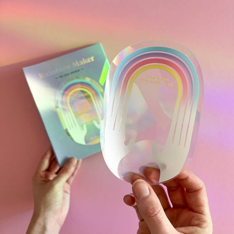 Regenbogen Aufkleber - Slow down and soak it up
