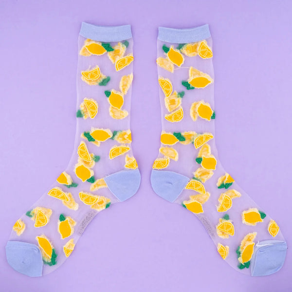 Socken transparent mit Motiv