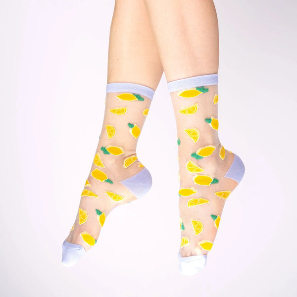 Socken transparent mit Motiv