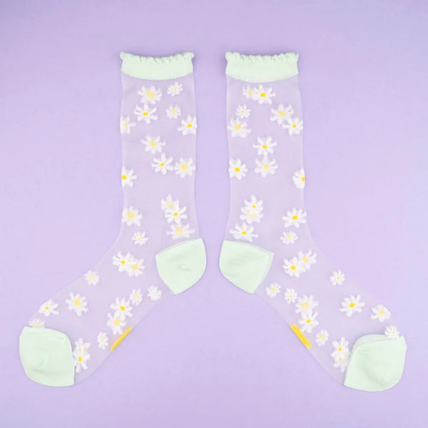 Socken transparent mit Motiv