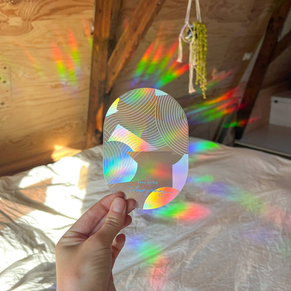 Regenbogen Aufkleber - Keep going to keep growing