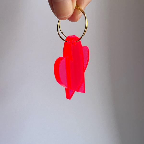 Ohrhänger „Rotes Herz“ Transparent