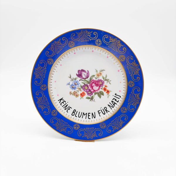 Wandteller "Keine Blumen für Nazis"