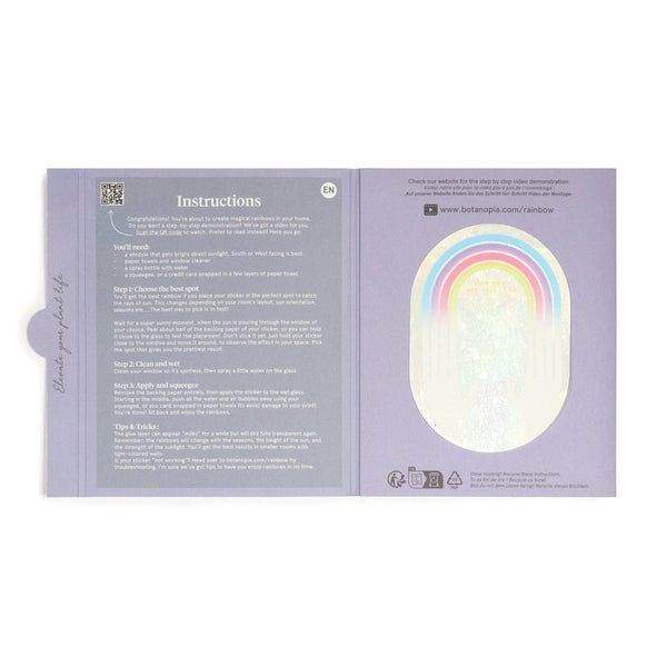 Regenbogen Aufkleber - Slow down and soak it up