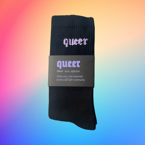 Socken "Queer" Schwarz/Lila