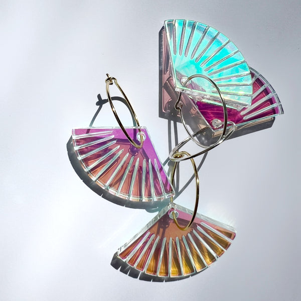 Ohrhänger „Famose Fächer“ Transparent