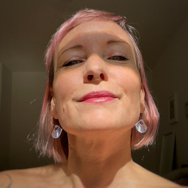 Ohrhänger „Famose Fächer“ Transparent