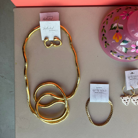 Kette flexibel Silber/Gold