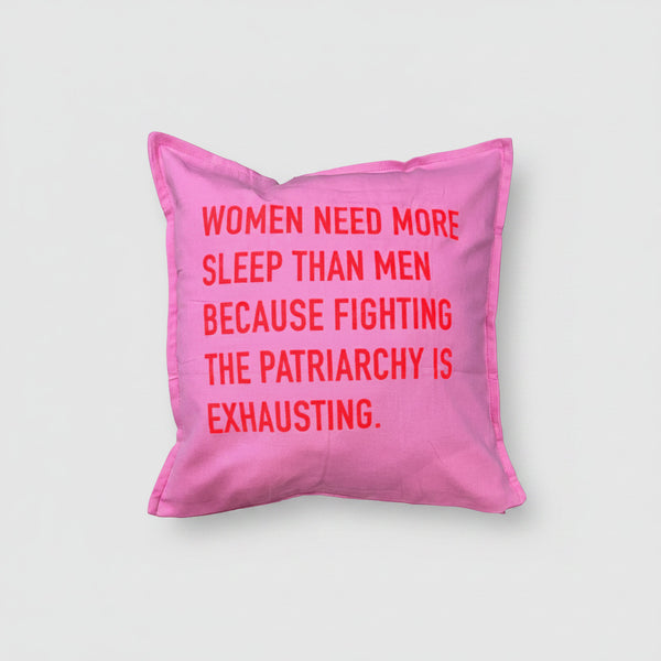 Kissenbezug "Women need more sleep" Pink/Neon Rot