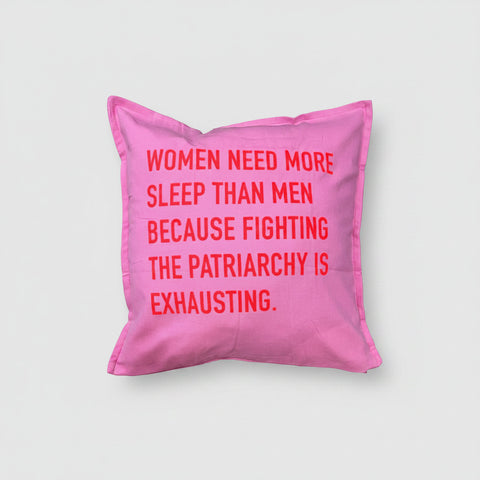 Kissenbezug "Women need more sleep" Pink/Neon Rot