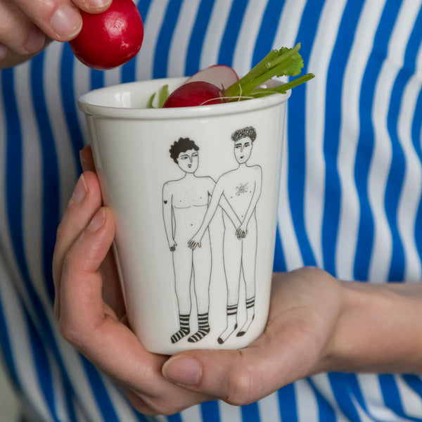 Becher Porzellan verschiedene Motive