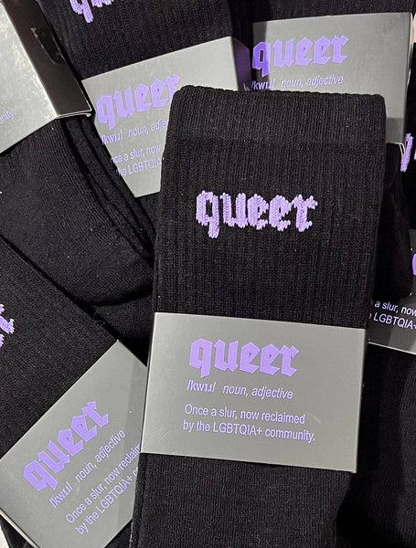 Socken "Queer" Schwarz/Lila
