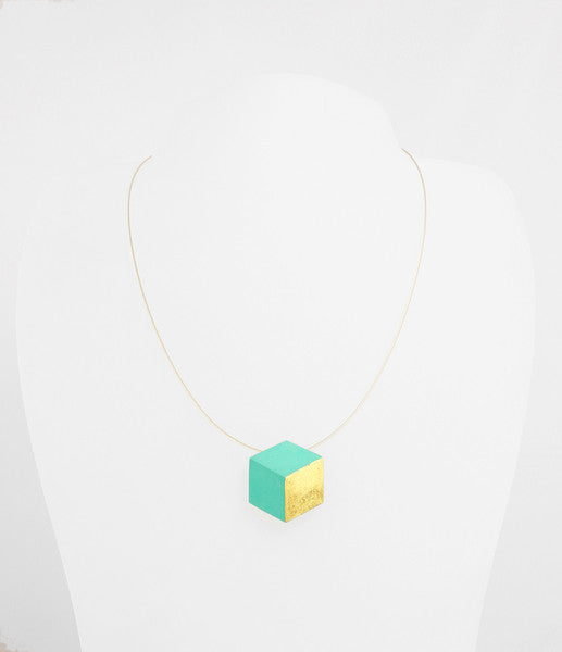 Kette "Ambivalenz" Seegrün-Gold