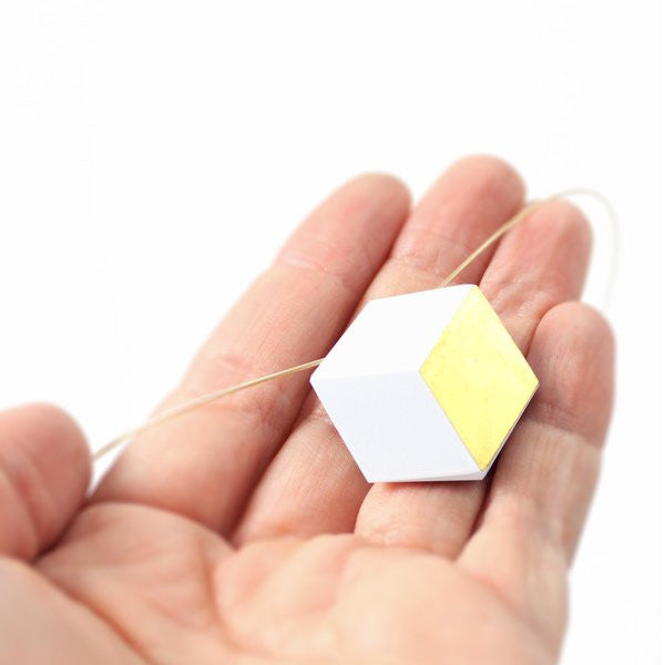 Kette "Ambivalenz" Weiß-Gold