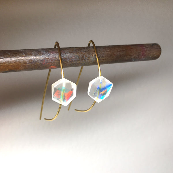 Halbmond-Creolen "Kaleidoskop" Gold