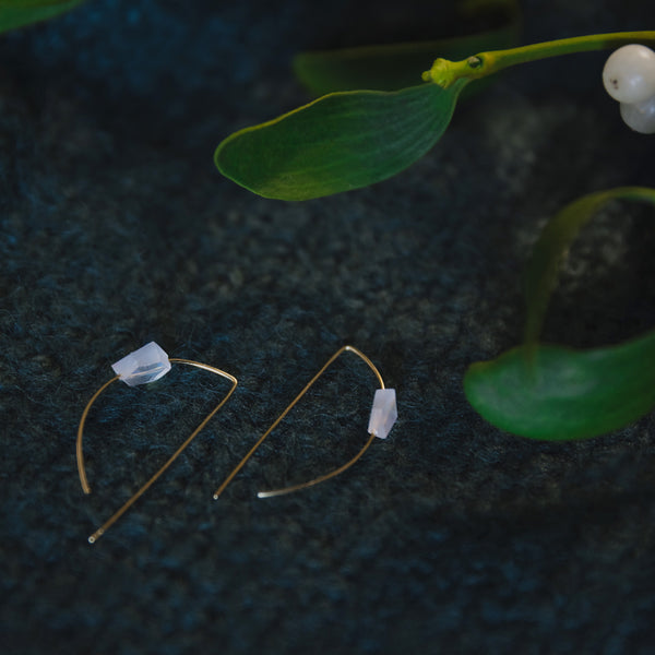 Halbmond-Creolen "Kaleidoskop" Gold