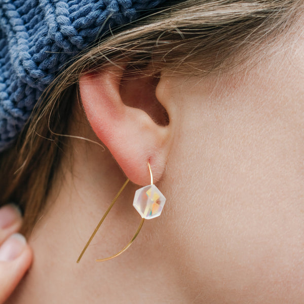 Halbmond-Creolen "Kaleidoskop" Gold