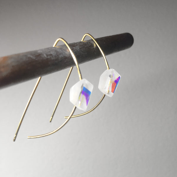 Halbmond-Creolen "Kaleidoskop" Gold