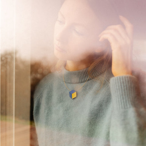 Kette "Ambivalenz" Jeans-Gold