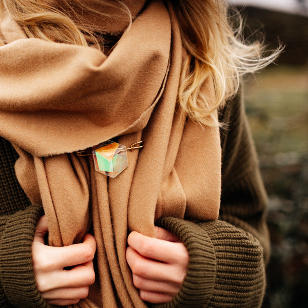 Brosche "Kaleidoskop" Gold