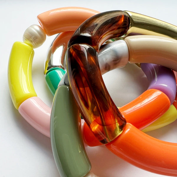 Armreifen Bunt mit Perle