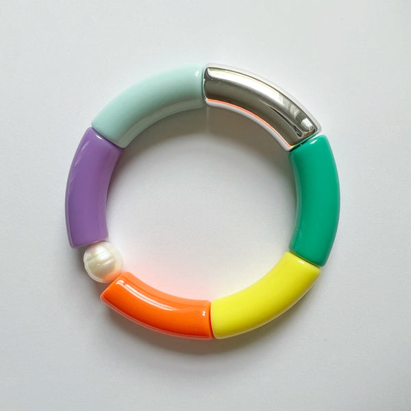 Armreifen Bunt mit Perle
