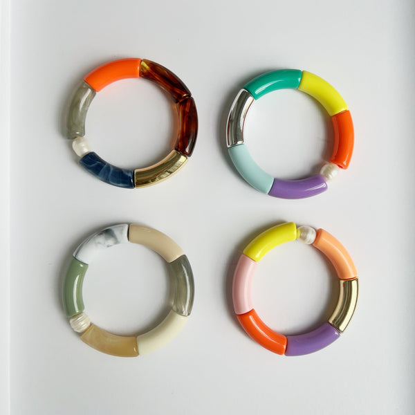 Armreifen Bunt mit Perle