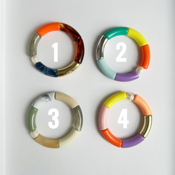 Armreifen Bunt mit Perle