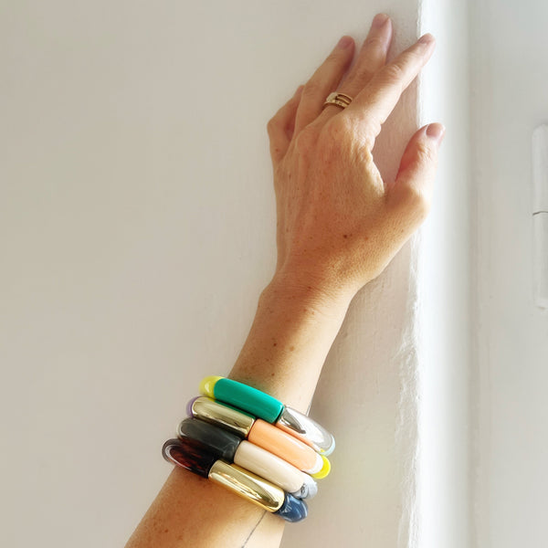 Armreifen Bunt mit Perle