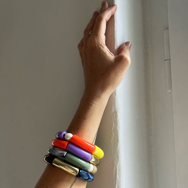 Armreifen Bunt mit Perle