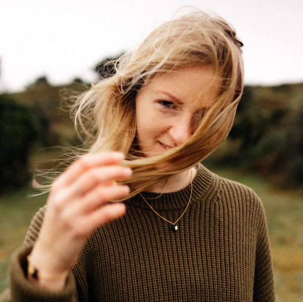 Kette Fine "Ambivalenz" Schwarz-Gold