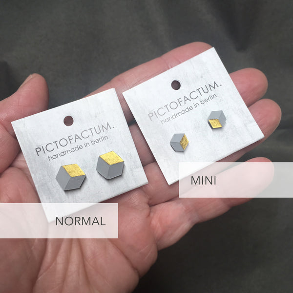 Ohrstecker MINI "Ambivalenz" Grau-Gold