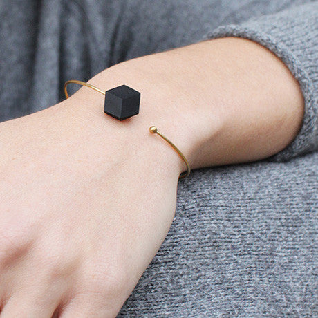 Armreifen "Purismus" Schwarz