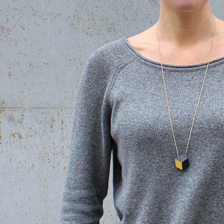 Kette lang "Ambivalenz" Schwarz-Gold