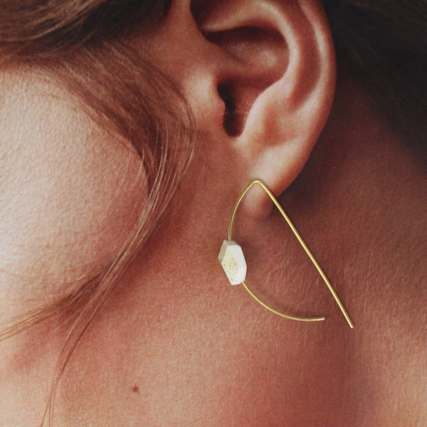 Halbmond-Creolen "Unikum" Glow-Gold