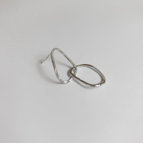 Ohrstecker hängend „Wabi-Sabi“ Silber