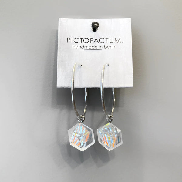 Creolen Zebra "Kaleidoskop" Silber