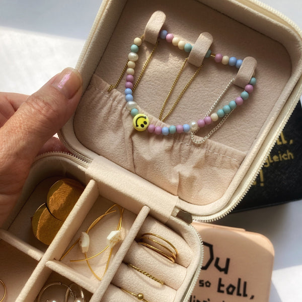 Arm- & Fußkettchen Smiley Perle Pastell