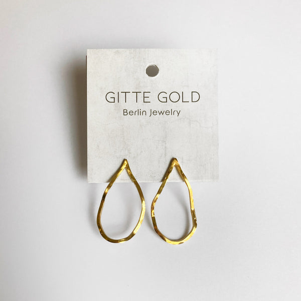 Ohrstecker „Wabi-Sabi“ Tropfen, Gold