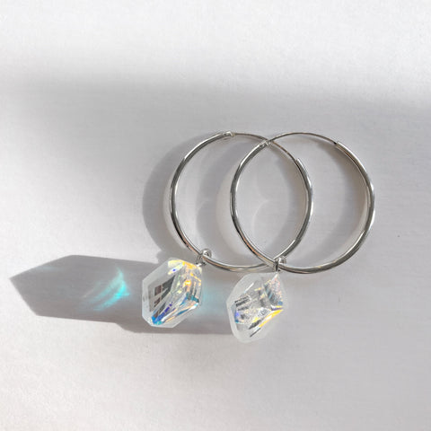 Creolen Zebra "Kaleidoskop" Silber