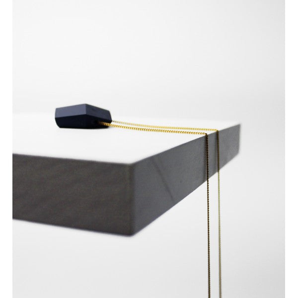 Kette lang "Galaxie" Dunkelblau Gold