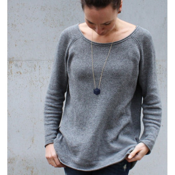 Kette lang "Galaxie" Dunkelblau Gold