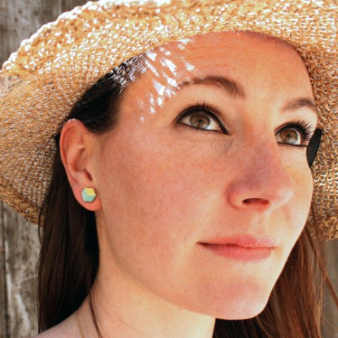 Ohrstecker "Ambivalenz" Mint-Gold