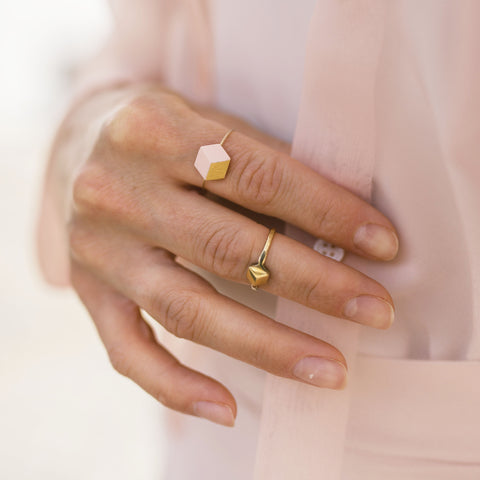 Ring "Ambivalenz" Rosa-Gold